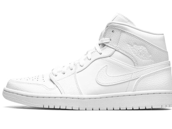 NIKE AIR JORDAN 1 MID TRIPLE WHITE