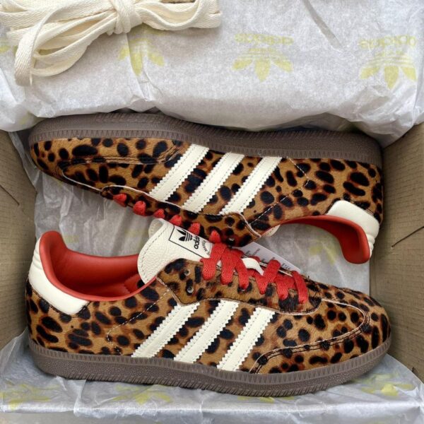 adidas Samba Leopard Print (W) Preloved Red - Imagen 2