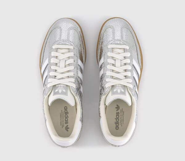 adidas Samba OG Trainers Silver Metalic White White - Imagen 4