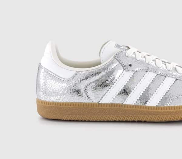 adidas Samba OG Trainers Silver Metalic White White - Imagen 6