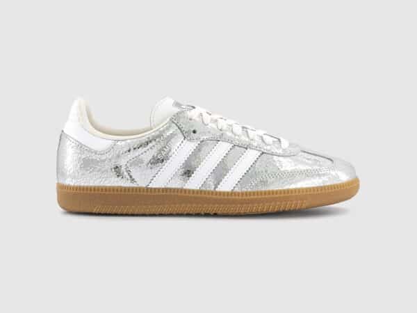 adidas Samba OG Trainers Silver Metalic White White
