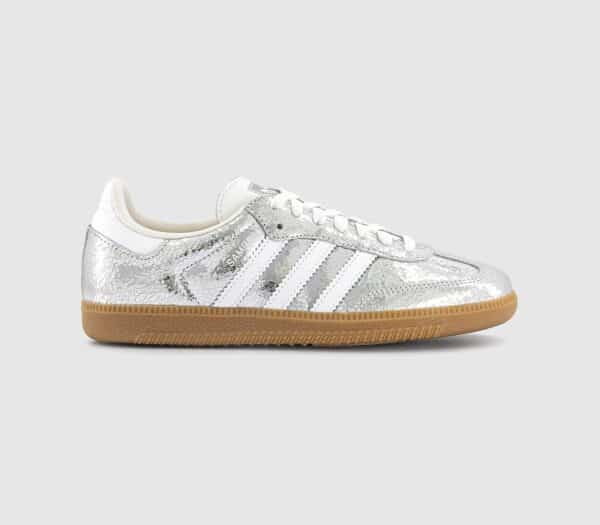 adidas Samba OG Trainers Silver Metalic White White